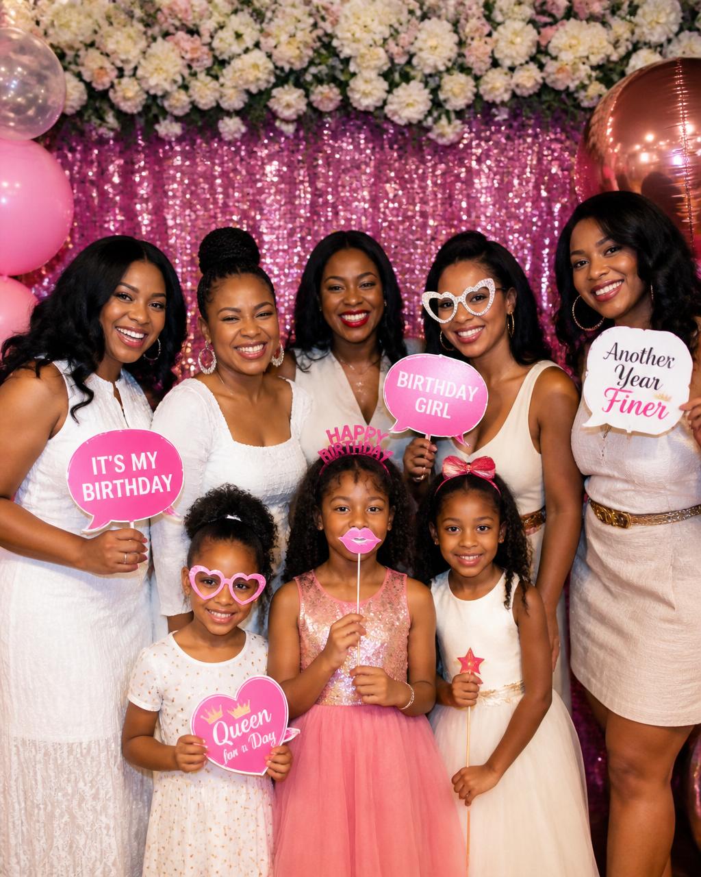 Birthdays featuring Vibe Haus photo booth, backdrop, and velvet ropes